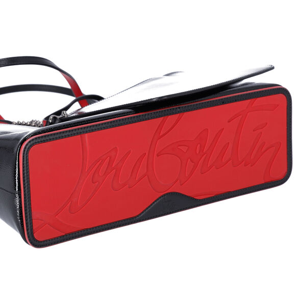 Christian Louboutin Cabata Small Tote Bag 1185006 Black Patent Leather - Picture 6 of 6